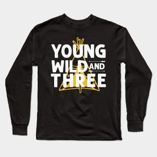 young wild and three vintage camping Long Sleeve T-Shirt